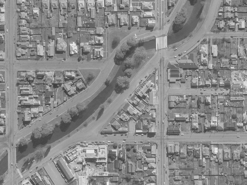 320 Oxford Terrace from the air, 1960-1964