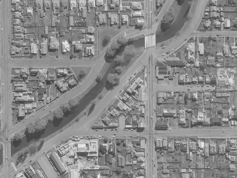 286–294 Oxford Terrace from the air, 1960-1964