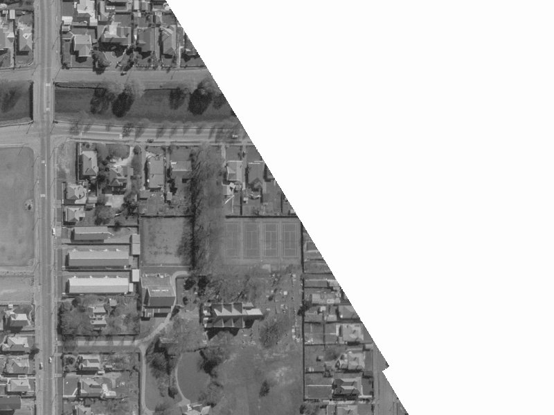 134 Avonside Drive from the air, 1960-1964