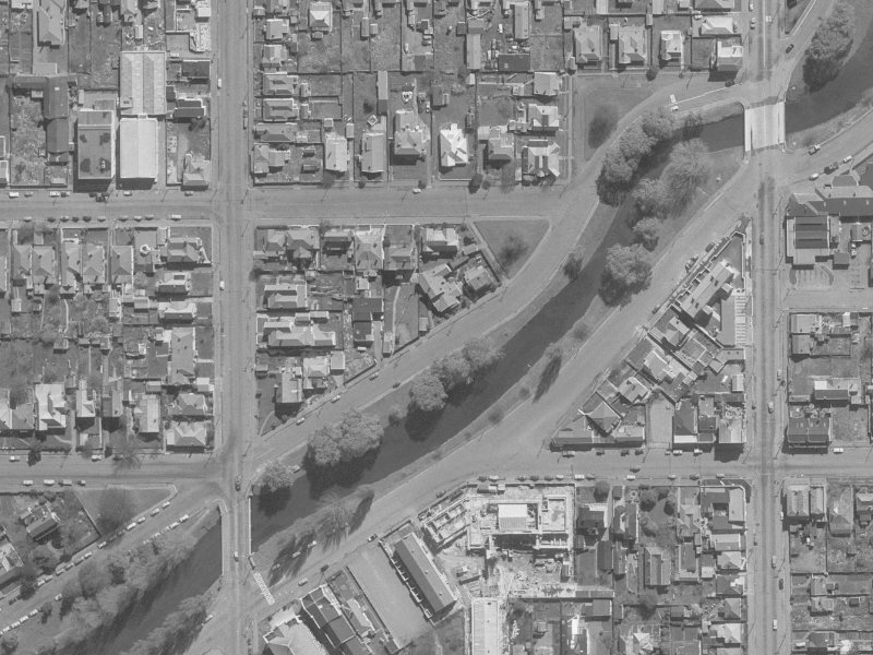 301–315 Cambridge Terrace from the air, 1960-1964