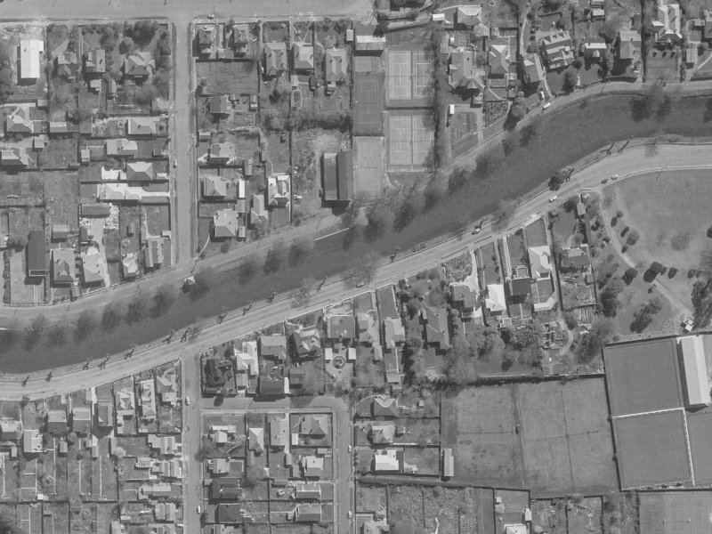 52 Avonside Drive from the air, 1960-1964