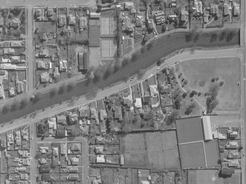 Avonside Drive from the air, 1960-1964