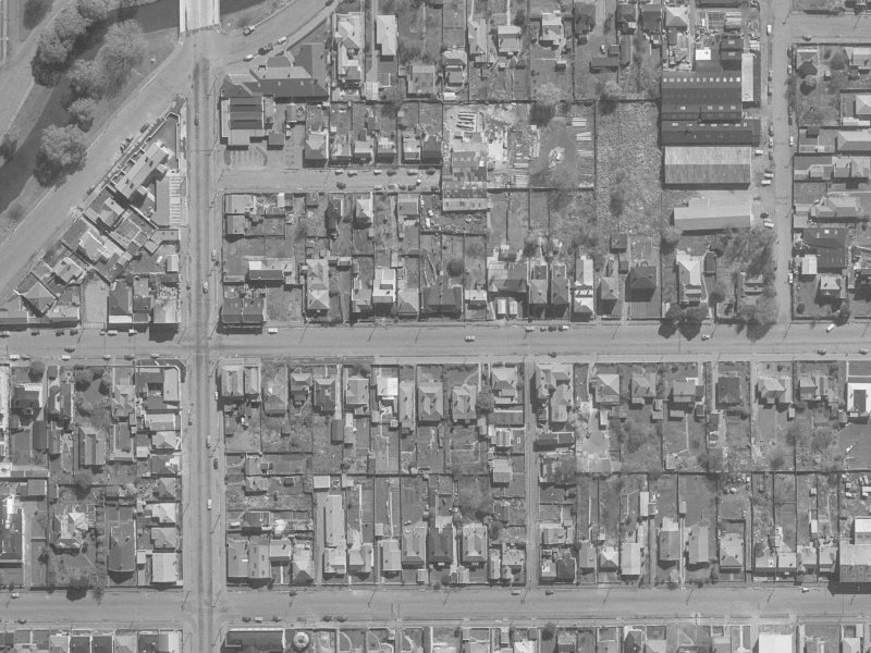 247 Kilmore Street from the air, 1960-1964