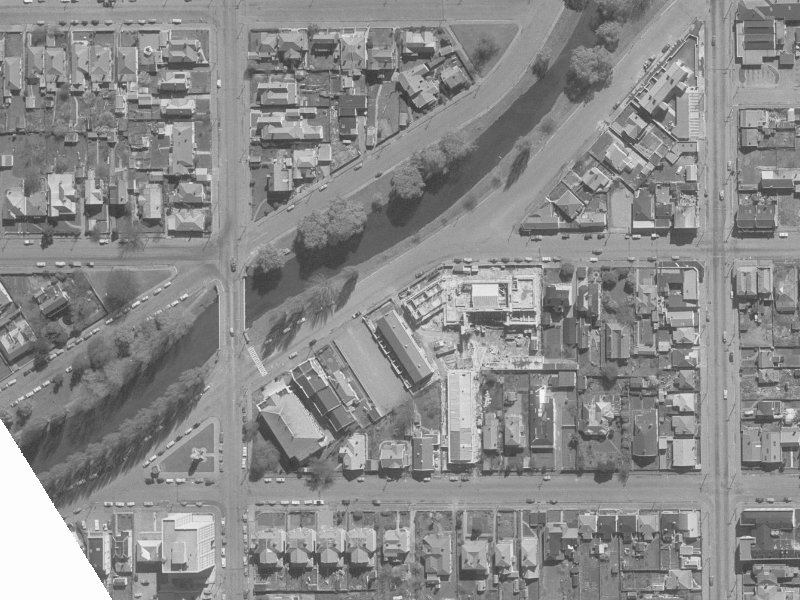 200C Kilmore Street from the air, 1960-1964