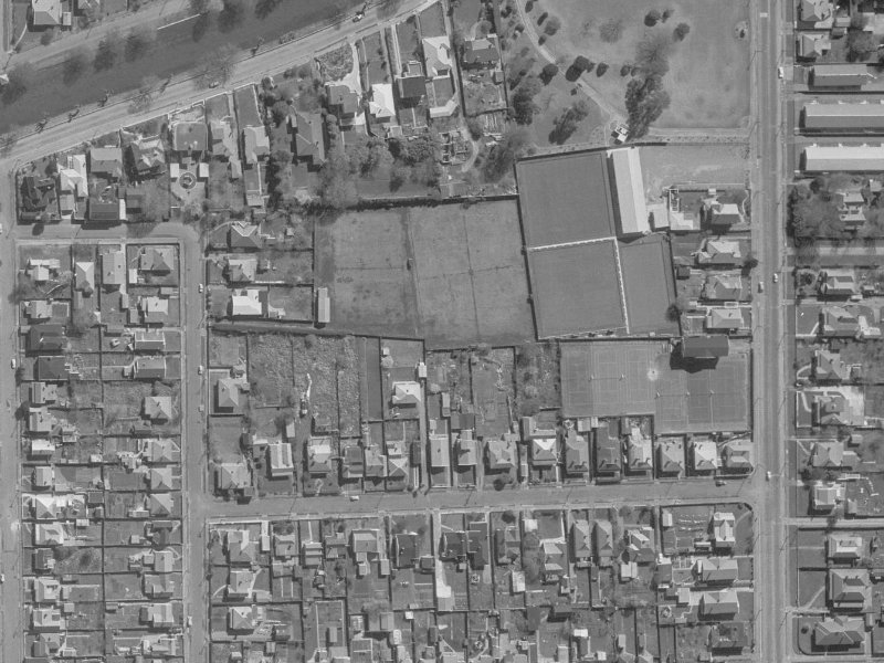 19A Haast Street from the air, 1960-1964