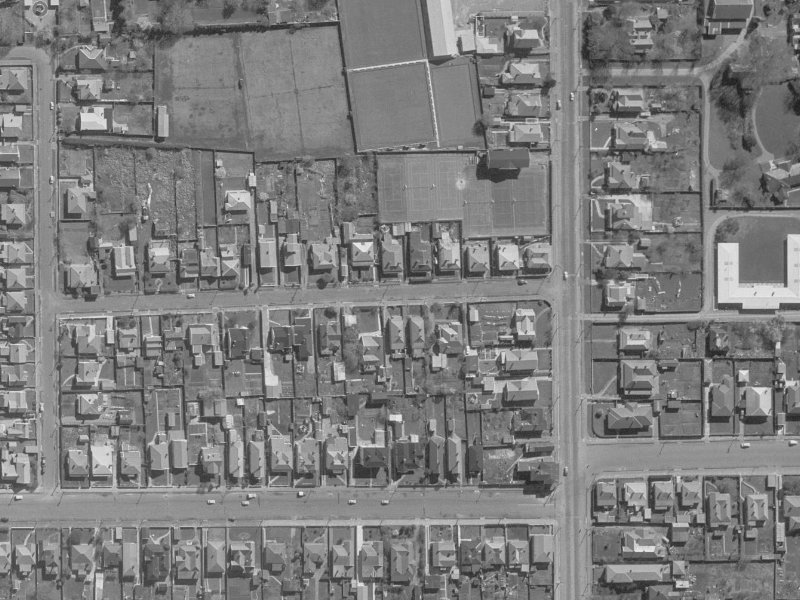 34 Haast Street from the air, 1960-1964