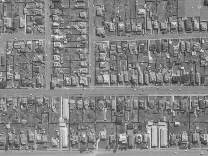 369 Armagh Street from the air, 1960-1964