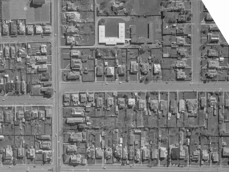 476A Armagh Street from the air, 1960-1964