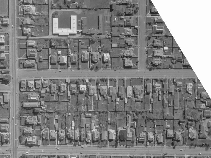490 Armagh Street from the air, 1960-1964