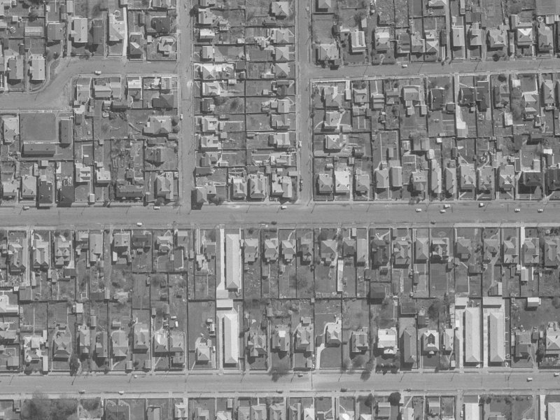 365 Armagh Street from the air, 1960-1964