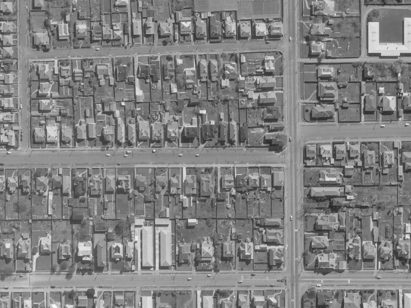 399 Armagh Street from the air, 1960-1964