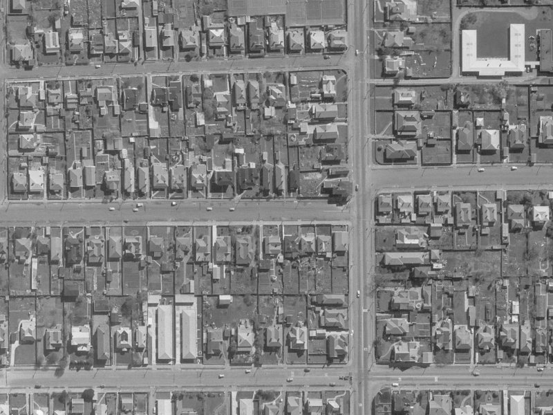 405 Armagh Street from the air, 1960-1964