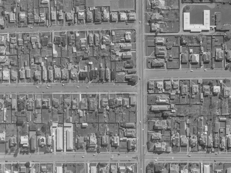 Armagh Street from the air, 1960-1964