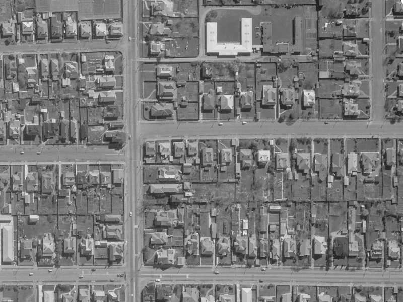 472 Armagh Street from the air, 1960-1964
