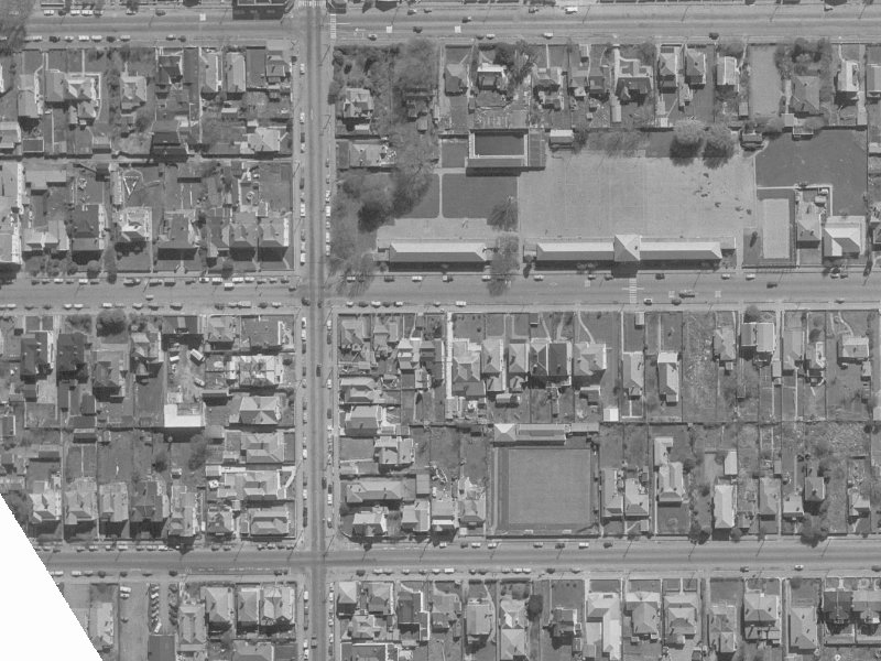 274-278 Gloucester Street from the air, 1960-1964