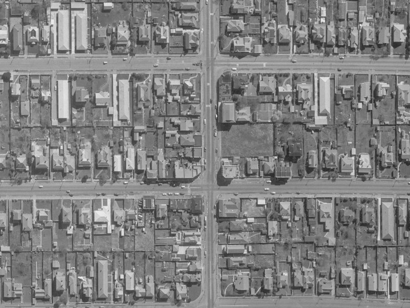89A Stanmore Road from the air, 1960-1964