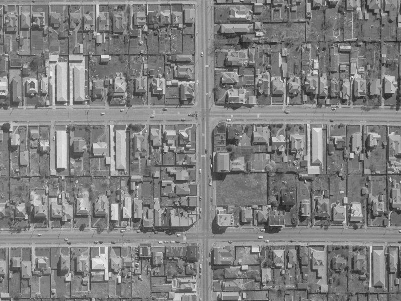 81 Stanmore Road from the air, 1960-1964