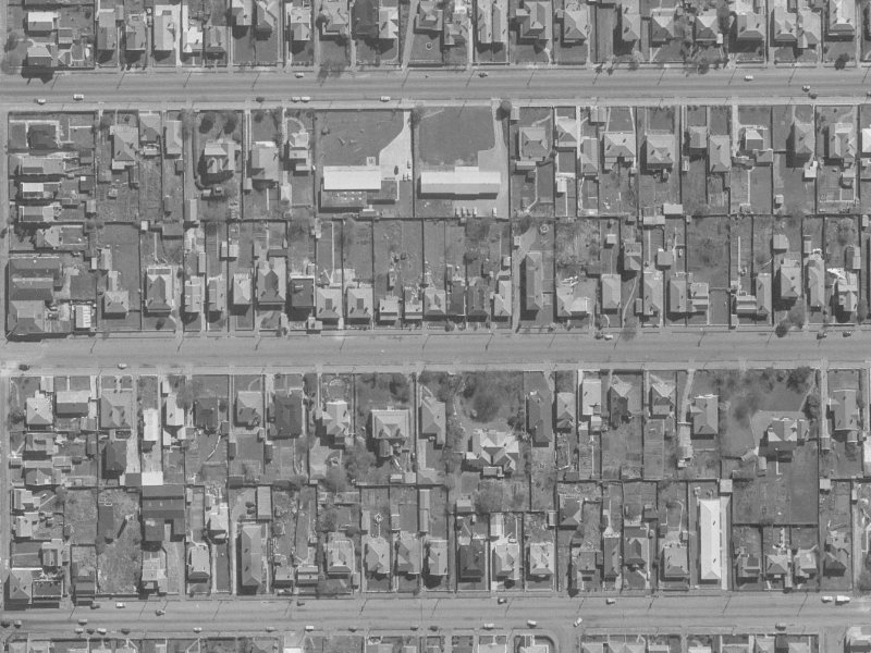 349 Hereford Street from the air, 1960-1964