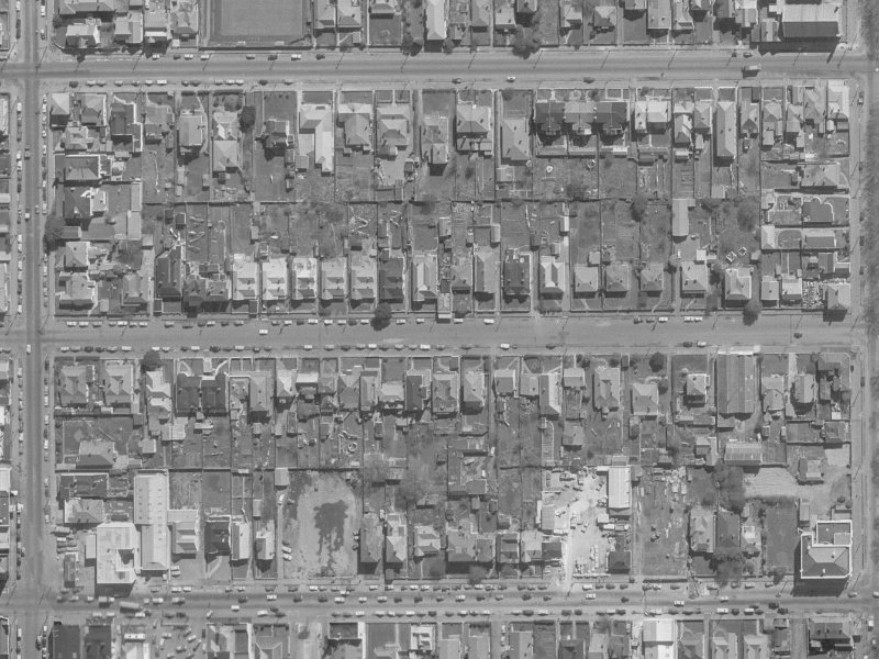 293 Hereford Street from the air, 1960-1964
