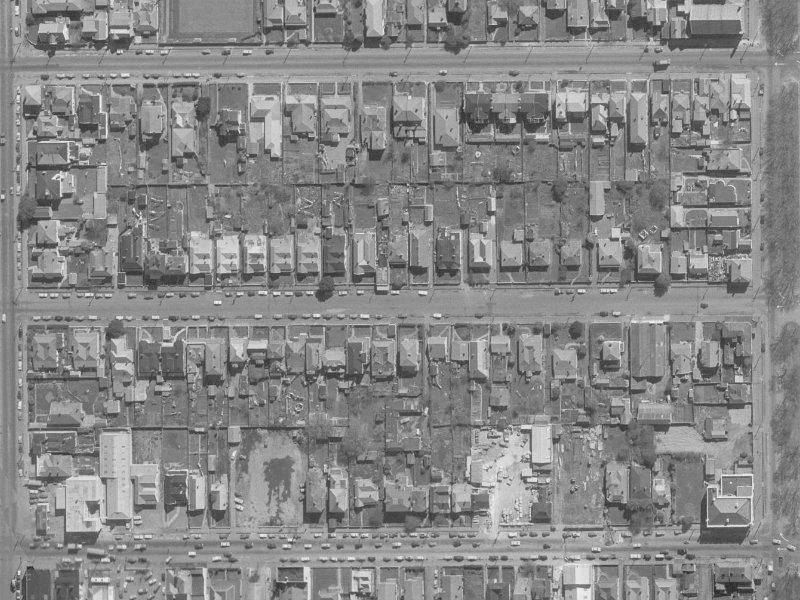 308 Hereford Street from the air, 1960-1964