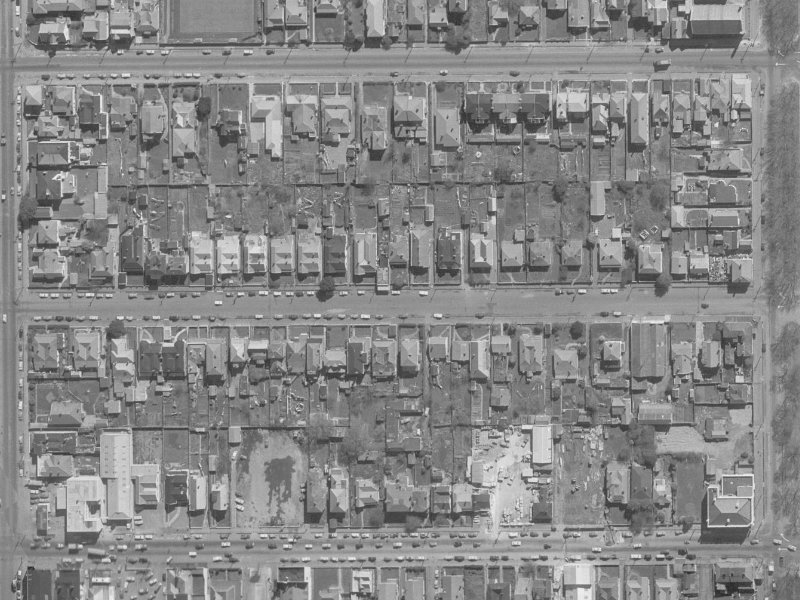 314 Hereford Street from the air, 1960-1964