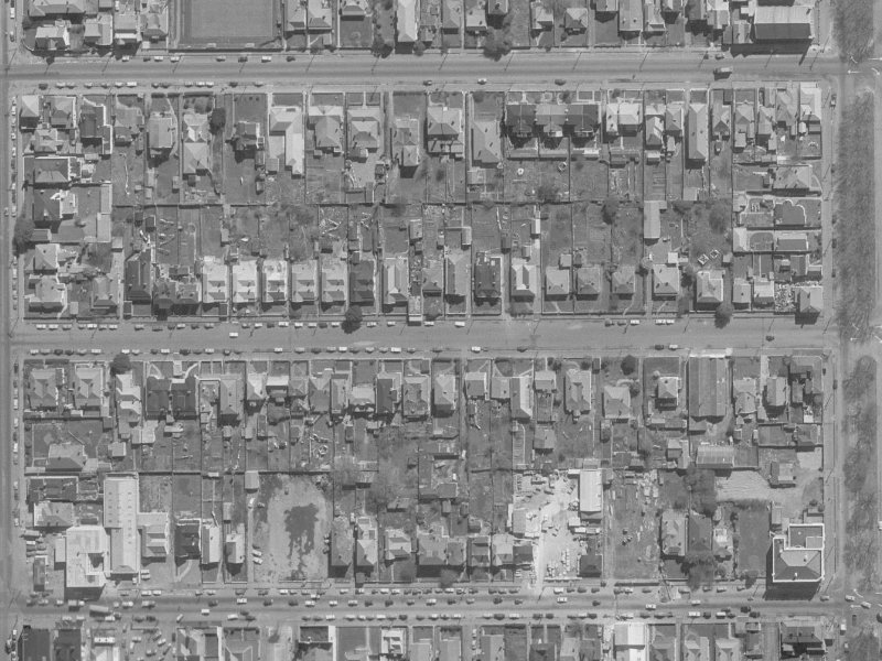 336 Hereford Street from the air, 1960-1964