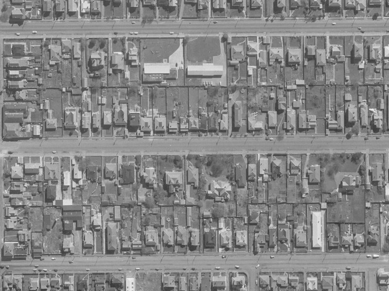 337 Hereford Street from the air, 1960-1964