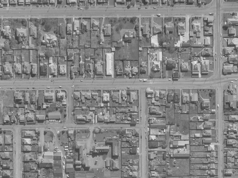 402 Hereford Street from the air, 1960-1964