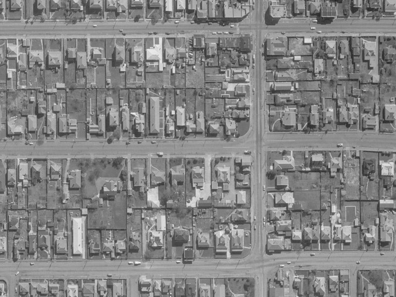 422A Hereford Street from the air, 1960-1964