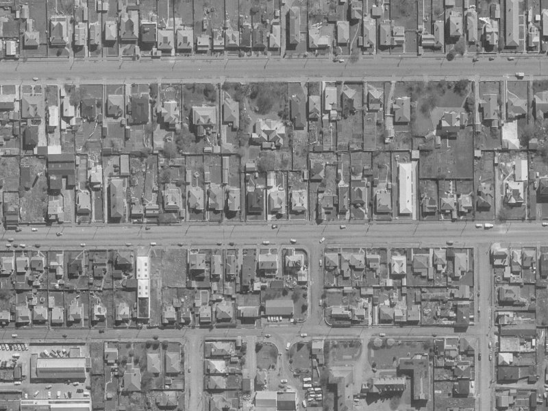 381 Cashel Street from the air, 1960-1964