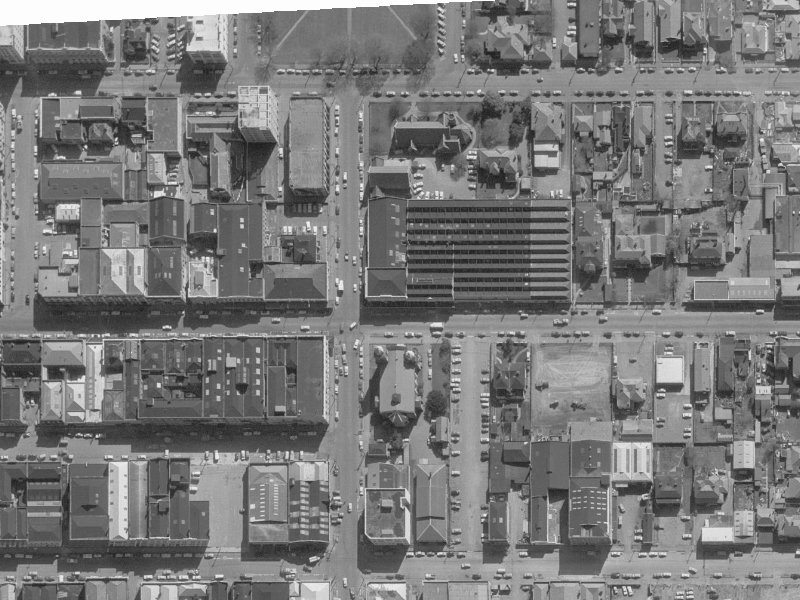 234 Cashel Street from the air, 1960-1964