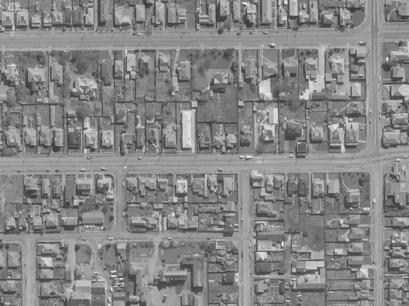 405 Cashel Street from the air, 1960-1964