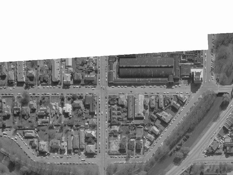 46 Cashel Street from the air, 1960-1964