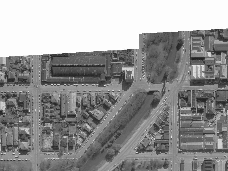 63 Cashel Street from the air, 1960-1964