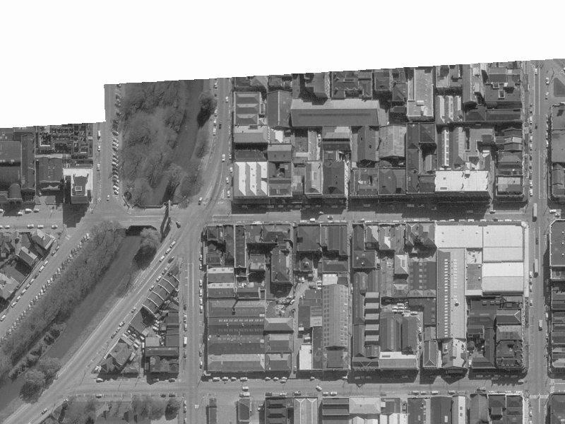 89 Cashel Street from the air, 1960-1964