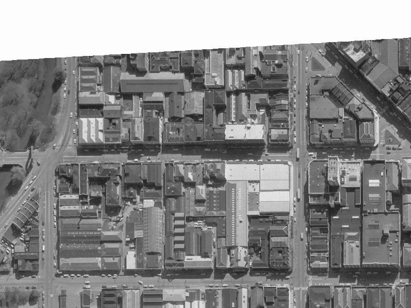 105 Cashel Street from the air, 1960-1964