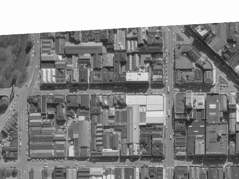 132 Cashel Street from the air, 1960-1964