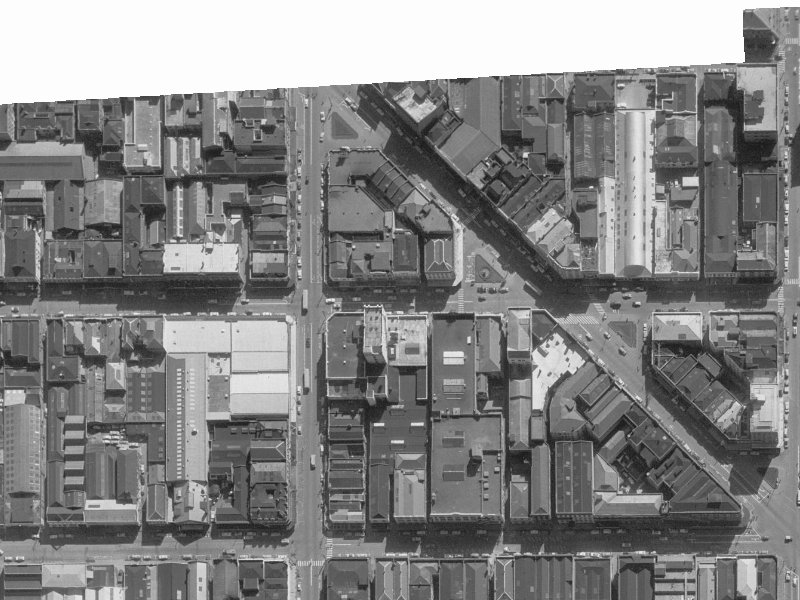 144–162 Cashel Street from the air, 1960-1964