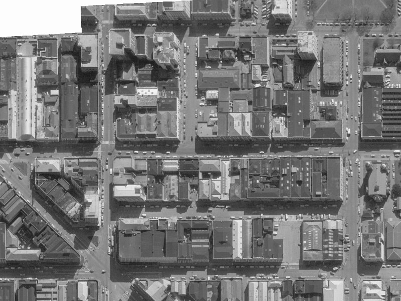 210-202 Cashel Street from the air, 1960-1964