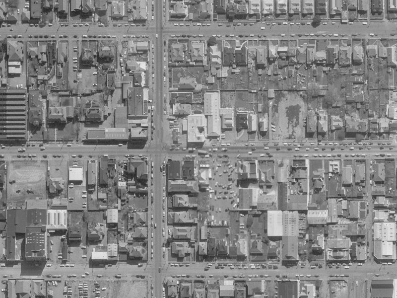 271 Cashel Street from the air, 1960-1964