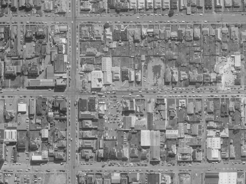 284E Cashel Street from the air, 1960-1964