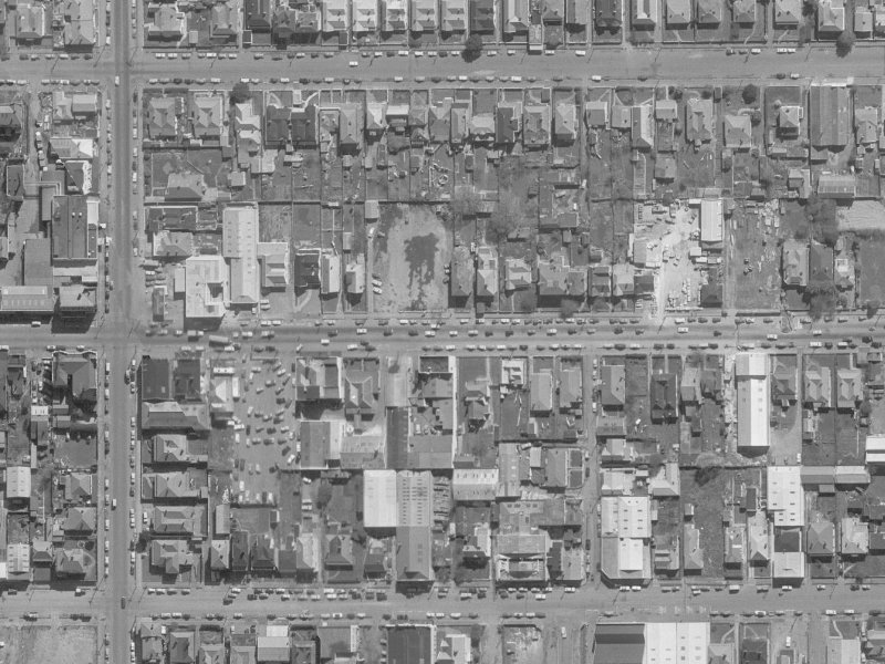 304 Cashel Street from the air, 1960-1964