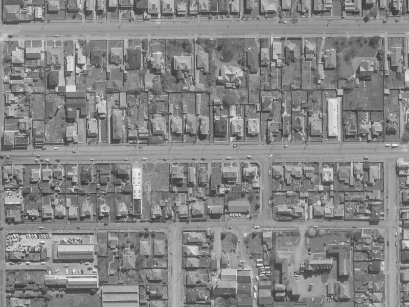 376 Cashel Street from the air, 1960-1964