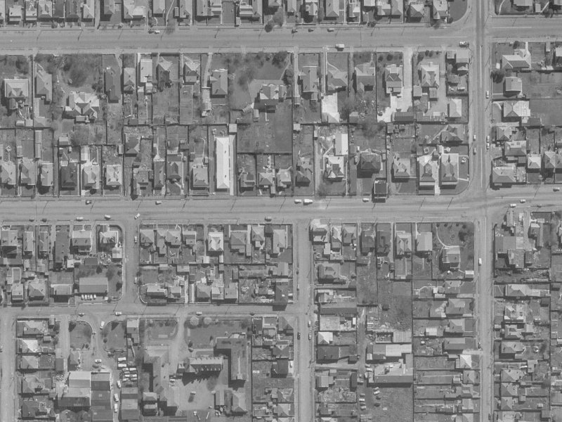 426 Cashel Street from the air, 1960-1964