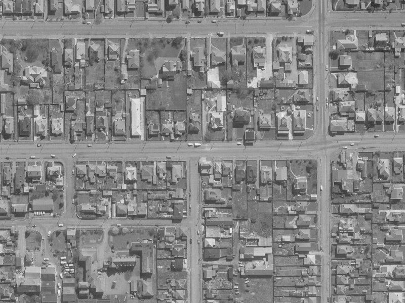428 Cashel Street from the air, 1960-1964