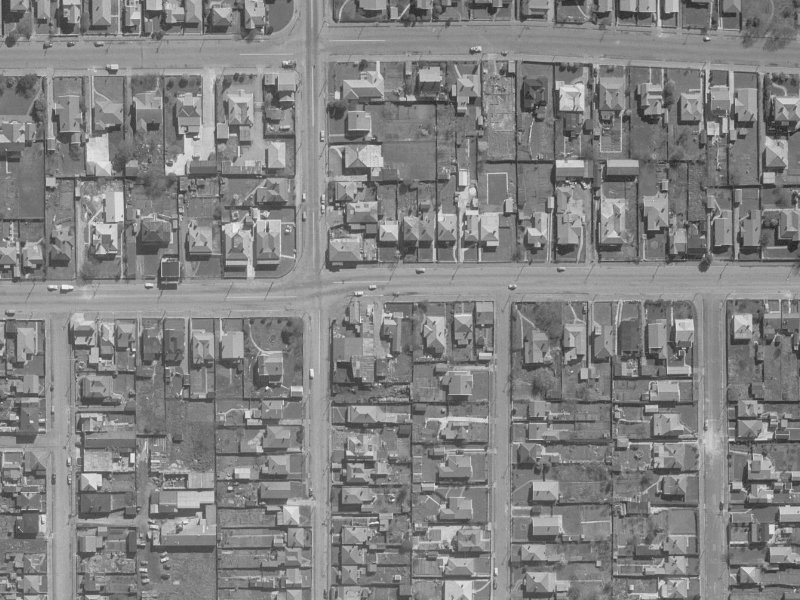 460 Cashel Street from the air, 1960-1964