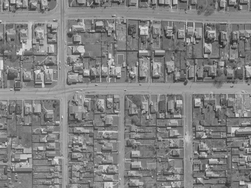 468 Cashel Street from the air, 1960-1964