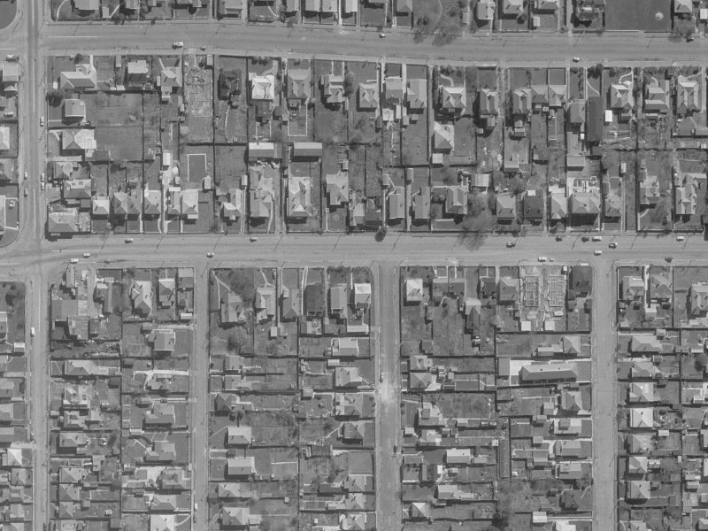480 Cashel Street from the air, 1960-1964