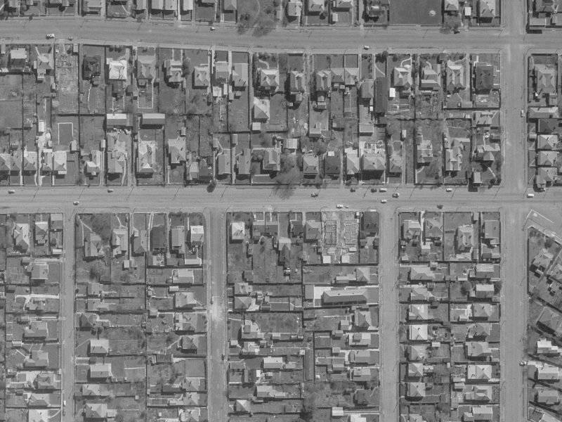 492 Cashel Street from the air, 1960-1964