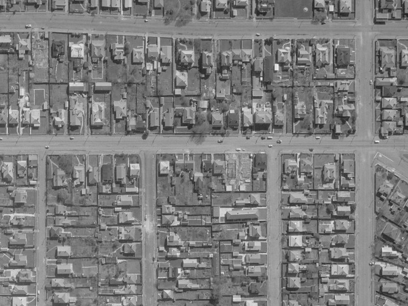 496 Cashel Street from the air, 1960-1964